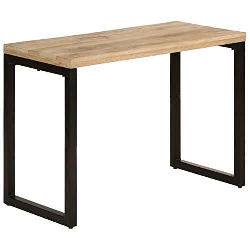 Homgoday Mesa de Comedor Madera Maciza de Mango 110x50x76 cm Mesa de Bar, Mesa de Desayuno Muebles Altas Comedor Mesa Alta Mesa de Cocina
