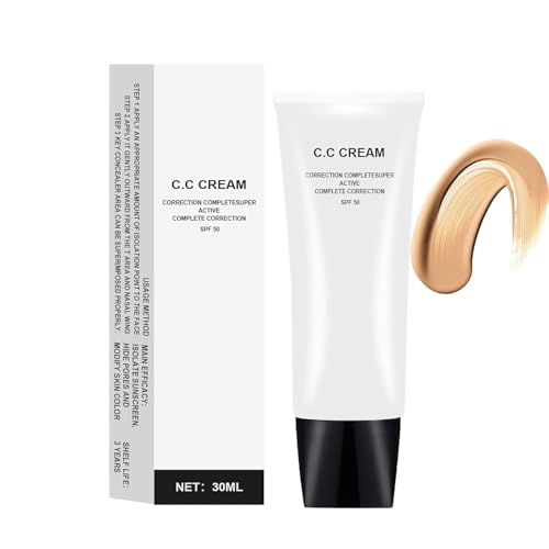 ABBASI & CO Cc Cream Self Adjusting for Mature Skin,Skin Tone Adjusting CC Cream SPF 50,for Older Women - NATURAL COLOR