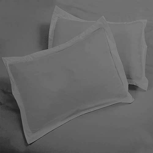 Image of ROYALE LINENS Grey Duvet Cover King Size - 3 Piece Bedding Comforter Covers - Zipper Closure - 1 King Duvet Cover 104x90 inches and 2 Pillow Shams - No Comforter Included