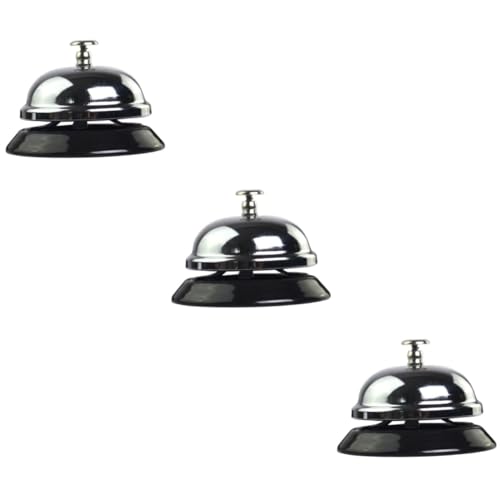 LALAFINA 3pezzi Campanella Creativa Per Servizio Clienti Ristorante Campanella Da Reception Inossidabile Perfetta Per Hotel Bar e Cucine Suono Forte e Facile Da Usare