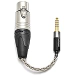 44mm-Balanced-Male-to-4-Pin-XLR-Balanced-Female-Portable-Headphone-Adapter-Cable-6N-Single-Crystal-Silver-Headphone-Jack-Convert-Cable-for-Audio-Players-with-25mm-Ports