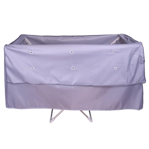 Homefront Heated Clothes Airer Rack Rail, Dryer 220W And Cover - Indoor Portable Eco Dry - Energy Efficient, Low Energy - Aluminium, Silver - Image 8