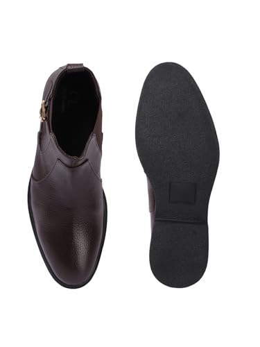 Image of Carlton London Men's Chelsea Comfortable Round Toe Boot with Buckle