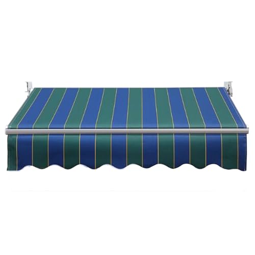Tissu d'ombrage d'auvent rétractable 16x10ft bâche polyester terrasse patio extérieur - 2