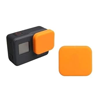 Action Pro Silicone Protective Lens Cap Cover Compatible with GoPro Hero 5 6 7 Black Action Camera Protector (Orange)