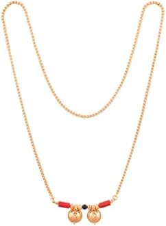 Radha's Creations Golden Brass Mangalsutra Length 30.00 inches for Women No.389 (Gold)
