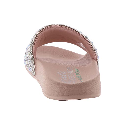 Skechers Skechers Women's Pop Ups Femme Glam Sandal, Blush Canvas Trim Iridescent Plastic Rhinest, 4 UK