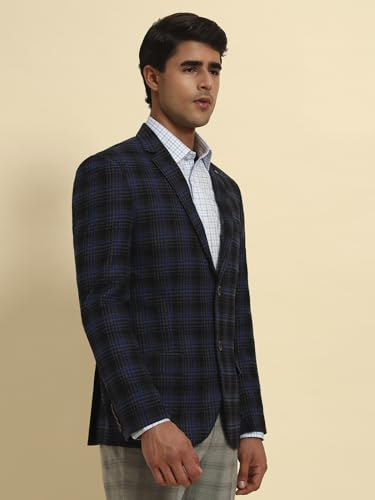 Image of Cantabil Men's Checkered Winter Wear Smart Fit Blazer (P MBZF00040)