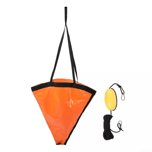 Calcetines de deriva de ancla de mar, anclajes de deriva, paracaídas de pesca para kayaks, barco, moto acuática, inflable, pontón, barco de pesca pequeño (M)
