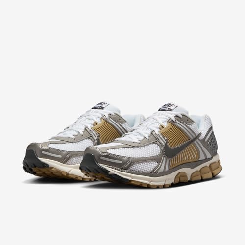 Image of Nike Zoom Vomero 5 Men's Shoes (Metallic Pewter /Parachute Beige /White /Medium Ash) Size 6