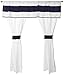 Baby Doll Lodge Collection Window Valance & Curtain Set In Navy