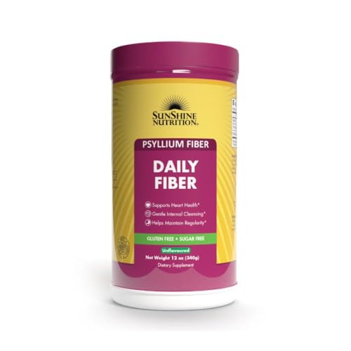 Sunshine Nutrition Psyllium Husk Daily Fibre 340g | Support Health Maintains Regularity & Gentle Internal Cleansing