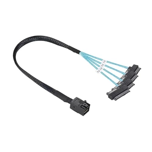 Cable S/AS HD 12G SFF8643 a 4 S/AS 29 Pin SFF8482 1m miniatura 5