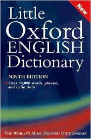 Little Oxford English Dictionary 9th (nineth) edition Text Only