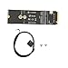 PUSOKEI M.2 SSD Riser , M.2 A E Key to M.2 M Key , Bluetooth , SSD Adapter for Network , M.2 SSD, Easy Installation