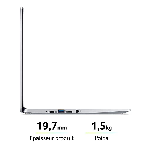 Acer Chromebook 314 CB314 1HT P2DF 14 Pentium N5030 8 Go RAM SSD - vue 4