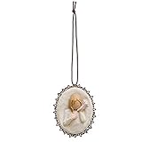 Willow Tree Thinking of You Metal-Edged Ornament, Sculpted Hand-Painted bas Relief