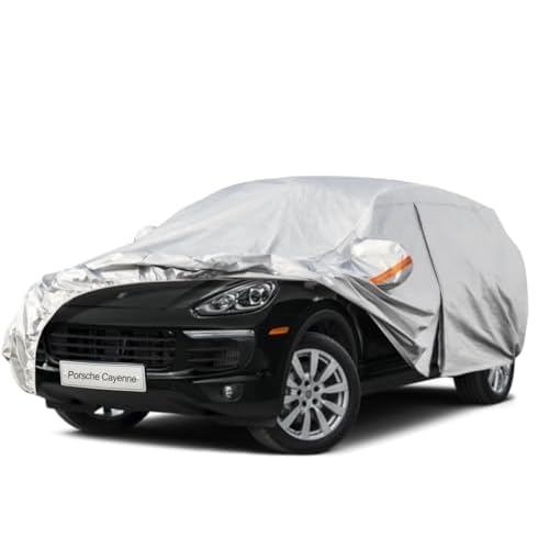 Kayme 6 Layers SUV Car Cover Custom Fit for Porsche Cayenne (2002-2025) Waterproof All Weather for Automobiles, Outdoor Full Cover Rain Sun UV Protect