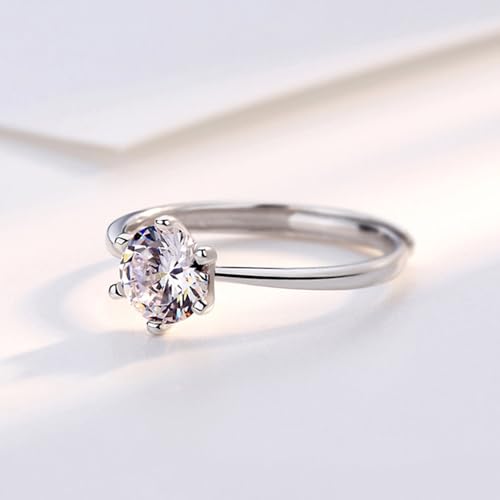 2 Carat Diamond Rings For Women, Women's Engagement Ring, Bright Classic Laboratory-Made Diamond Dragon Ring 18K White Six-Pronged Ring4