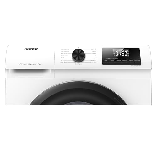 Miniatura 10 de Hisense Wfqp701219vm - Lavadora, Clase A, 7 Kg, 1200 Rpm, Alto 84.5 Cm X Ancho 59.5 Cm, Blanco