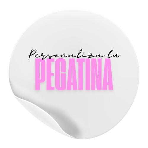PROMO-SHOP - 25 Pegatinas Adhesivas Personalizadas con Foto o Texto para Bodas, Bautizos, Comuniones, Regalo Ideal para Invitado, Forma Circular, Tamaño 45 mm de diámetro
