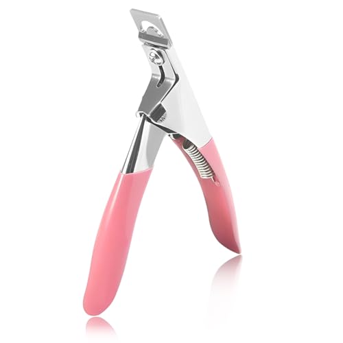 Professional Rustproof Nail Clippers for Acrylic and Gel Nails U-Shaped False Nail Tip Cutter Portable Nail Extension Trimmer for Beginners and Experts