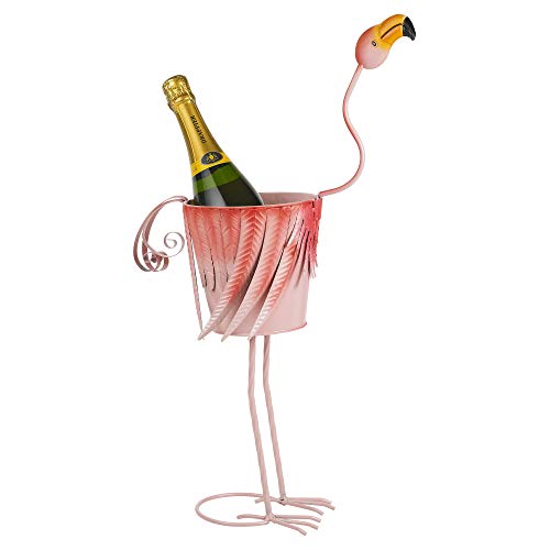 Metal Flamingo Champagne Ice Bucket Bowl Cooler