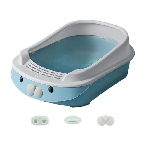 Kit para arenero para gatos con laterales altos azul miniatura 2