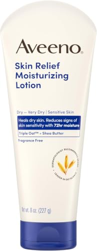 Image of Aveeno Skin Relief Moisturizing Lotion, Fragrance-Free, 8 Fl Oz (Pack of 12)
