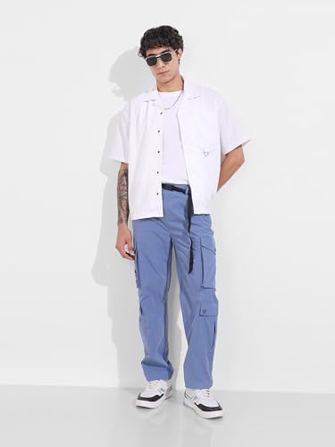 Image of The Indian Garage Co Men Relaxed Fit Mid-Rise Cargos