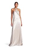HALSTON Women's Raelynn Gown in Metallic Crepe, Champagne