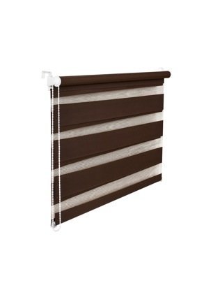 KS Handel 24 DOPPELROLLO DUOROLLO 65 cm BREIT 200 cm LANG Schoko BRAUN INKL. SEILZUG FENSTERROLLO KLEMMROLLO Jalousie