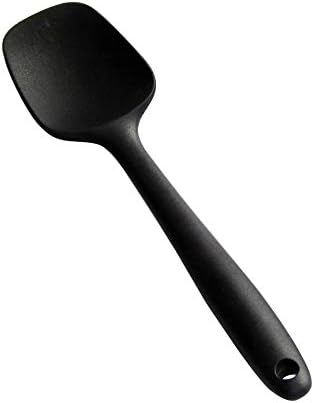 Silicone Spatula Set,Utensils for Cooking Baking Mixing & Nonstick Cookware, BPA Free,Dishwasher Safe. (Black)