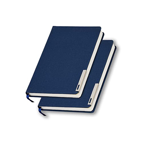 Image of COI Blue A5 Faux Leather Corporate Executive Organizer Diary /Stationary Planner for Man and Women (Set of 2)