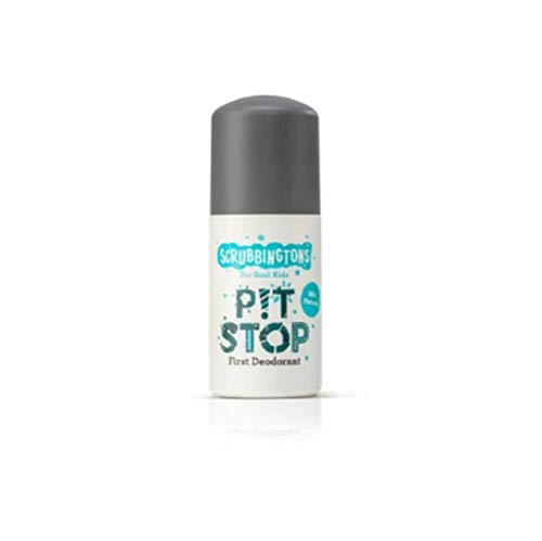 Scrubbingtons Pit Stop Children's Natural First Deodorant - Aluminium and Alcohol Free for Sensitive Skin 1 x 50ml