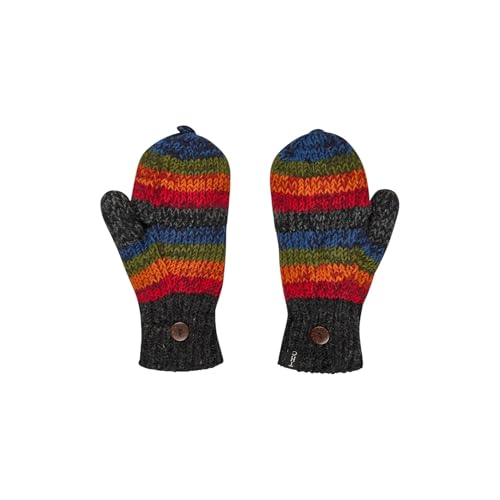 Guantes de lana de oveja auténtica THC 814 con diseño multicolor exclusivo