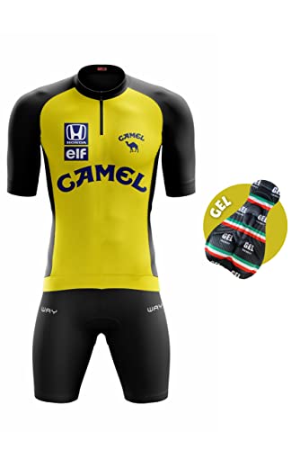 Conjunto de Ciclismo Masculino Equipe MTB Camisa + Bermuda Gel 3d Respirável Slim (M)