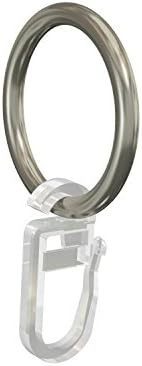 Flairdeco Gardinenringe Mit Faltenhaken – 20 Stück, Holz Kirschbaum, Für Stangen Ø 28 Mm