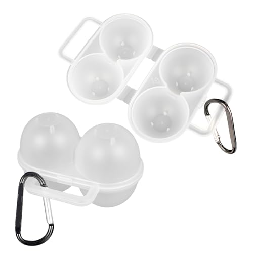 2 個屋外ポータブル卵収納ボックス 2 グリッド収納容器耐衝撃ホルダーキャンプピクニックキャンプ卵容器