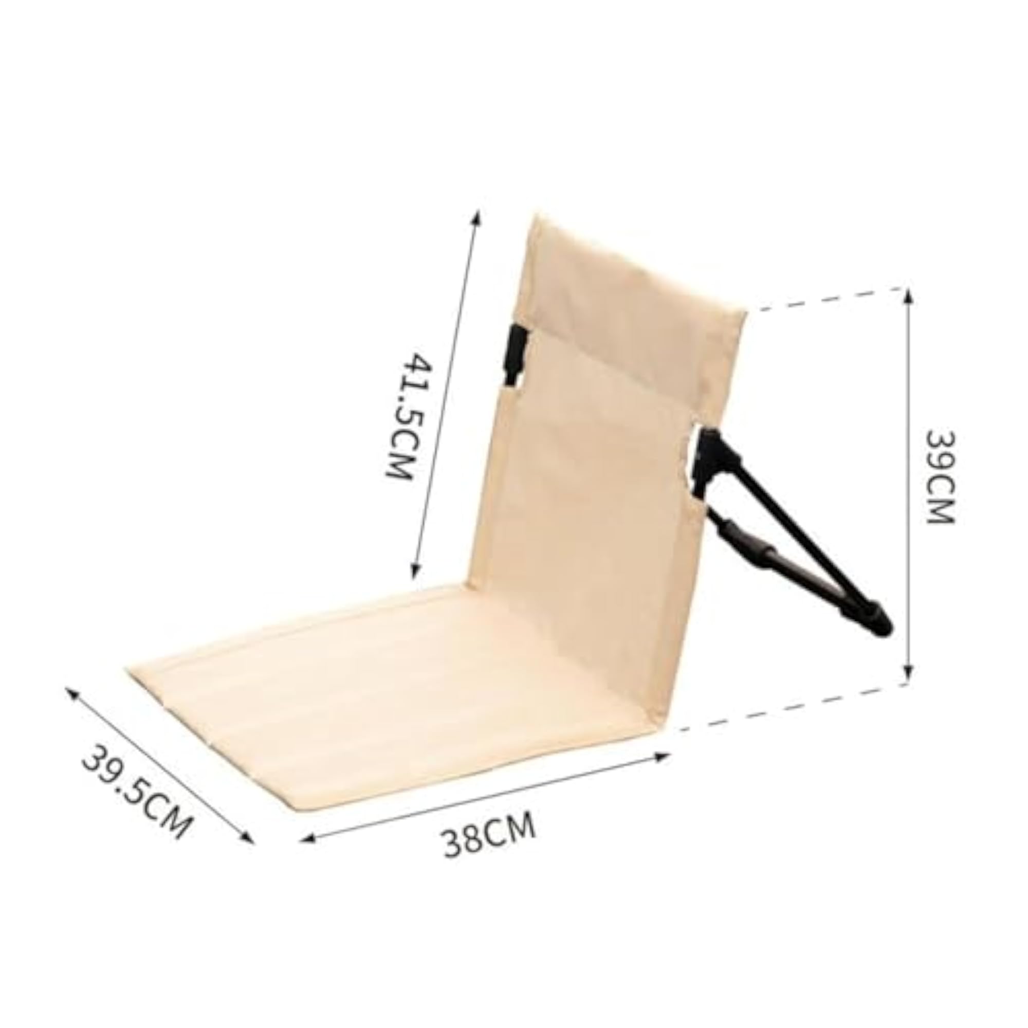 Portable Reclining Beach Mat with Backrest, Ideal for Sunbathing