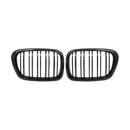 Calandre E39 pour BMW Série 5 double ligne en ABS look carbone pour modèles 1997 à 2003