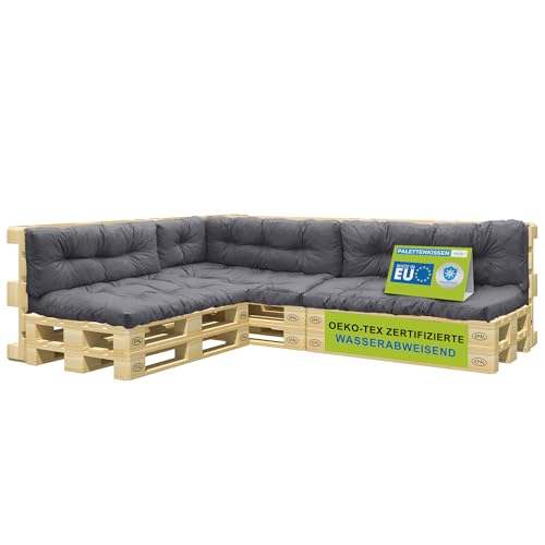 Pillows24 – Palettenkissen – 8-teiliges Set | Palettenauflage für Palettensofa | Sitz- und...
