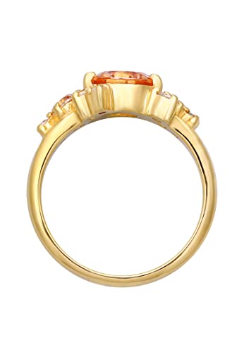 Bague cocktail Elli en argent plaqué or, le bijou idéal pour vos soirées