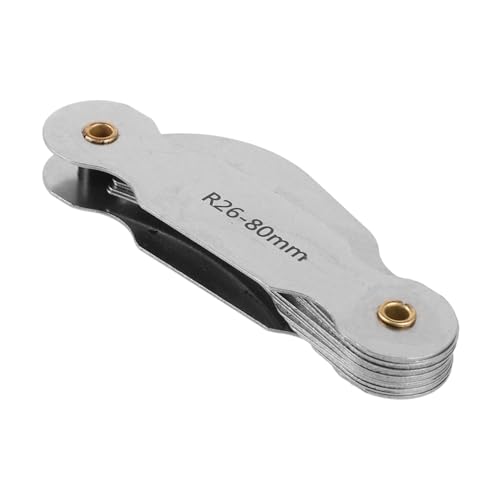 FUTUREORYY Herramienta Medidora de Radio Metálica Portátil Galga Concava y para Medición Precisa de Curvaturas y Radios Instrumento Duradero para Profesionales y Principiantes