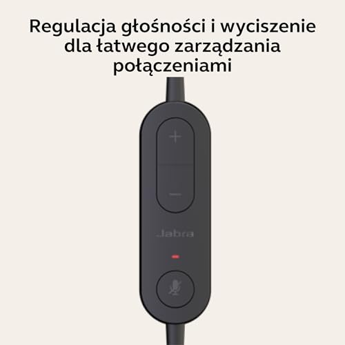 Nowość Jabra Evolve 10 - zestaw słuchawkowy z mikrofonem i funkcją redukcji szumów do komputerów stacjonarnych/laptopów — USB-A — lekki — sterowanie połączeniami/głośnością do spotkań online — czarny