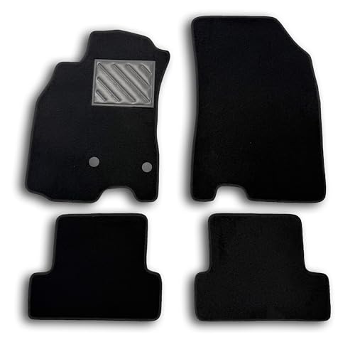 Tapis de sol sur mesure pour voiture, antidérapants, avec talonnette en caoutchouc renforcé et boutons de fixation, sur mesure