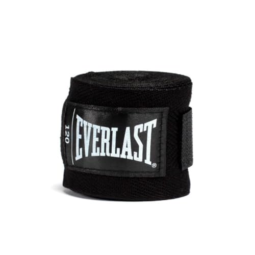 Everlast Envoltório de mão de boxe, lavável na máquina, saco de treino e artes marciais, vermelho, b