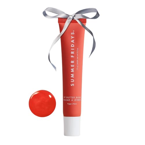 Summer Fridays Lip Butter Balm - Hydrating Lip Mask, Shea Butter, Vegan - Poppy (14 g)