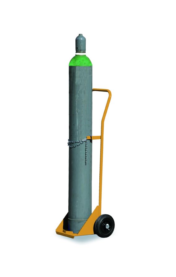 Svelt Carrello Porta Bombola da 40 Litri in Acciaio Verniciato – Professionale, Portata 200 Kg, Ruote Piene ø 200 mm, Maniglione Integrato e Catenella di Sicurezza per Fissaggio