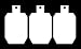 12in.Tall IDPA/ISPC Pistol Targets - 3/8in. Steel Targets - 3pc. Metal Plate Set